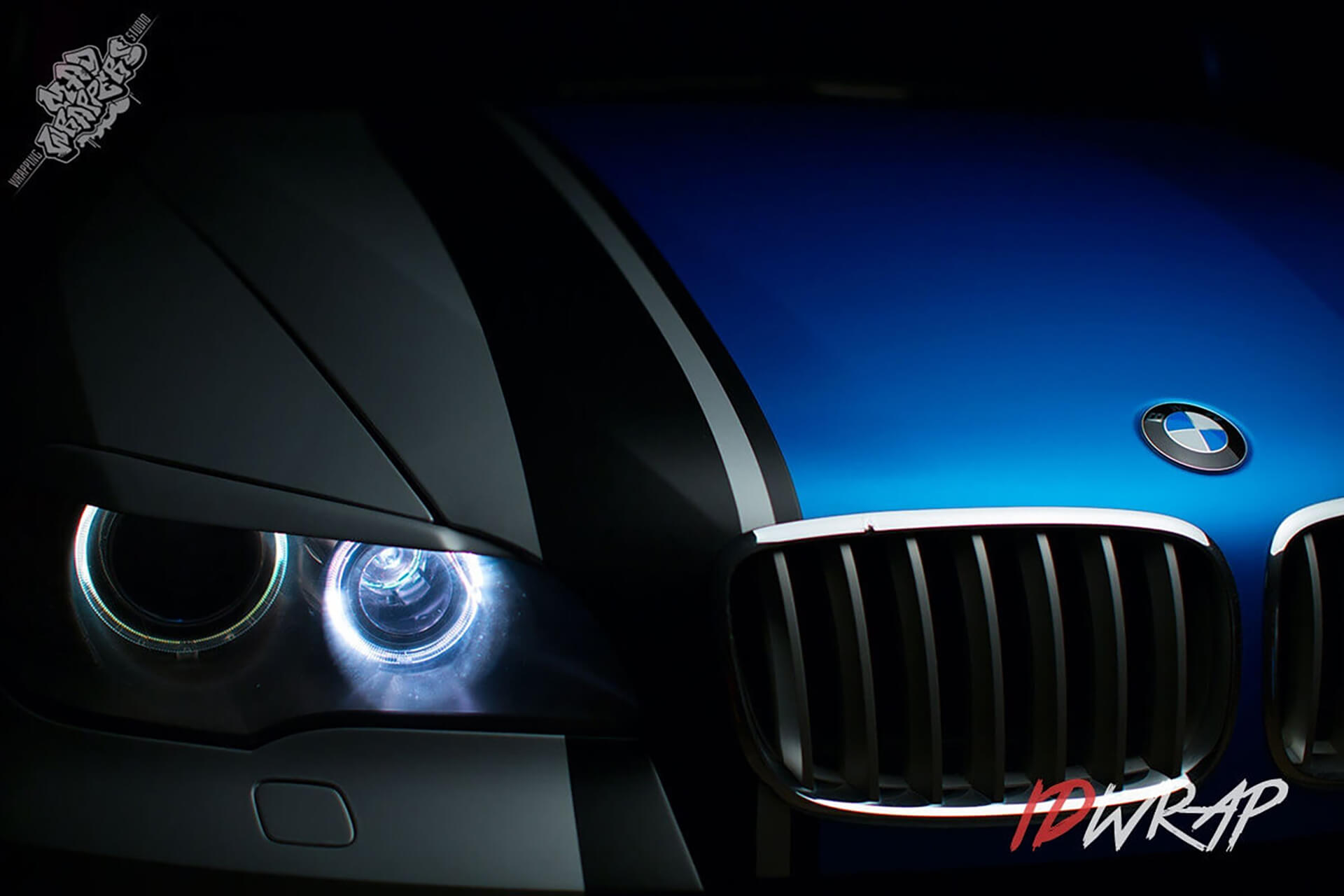 BMW X5 синий матовый