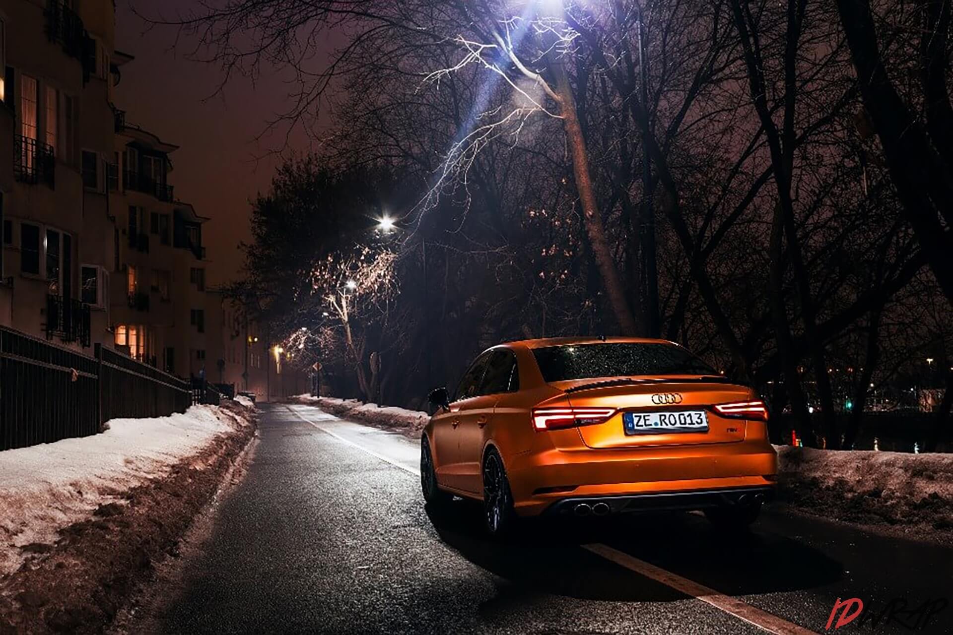 Audi A3 оранжевый матовый хром