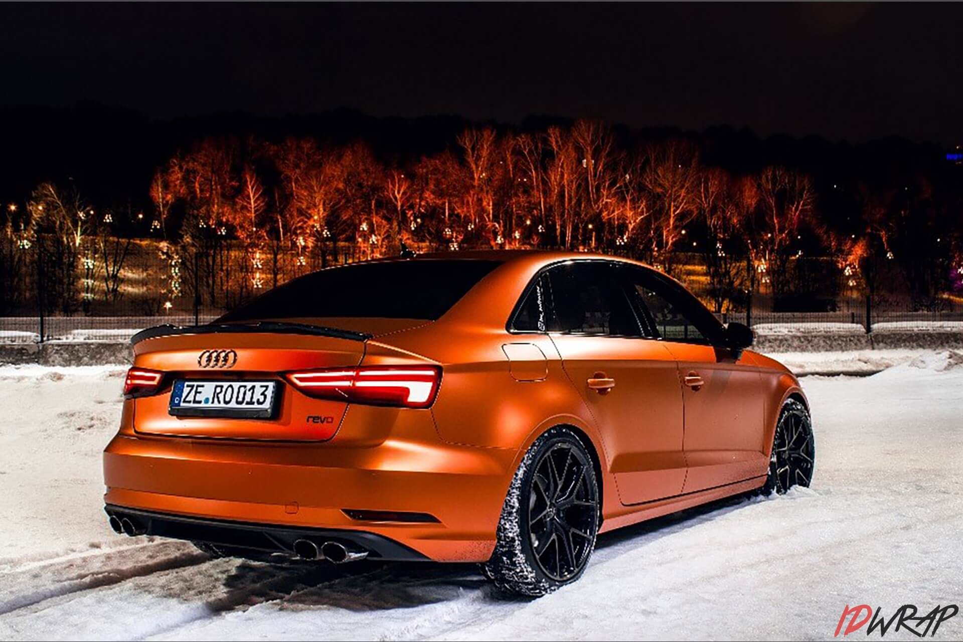 Audi A3 оранжевый матовый хром