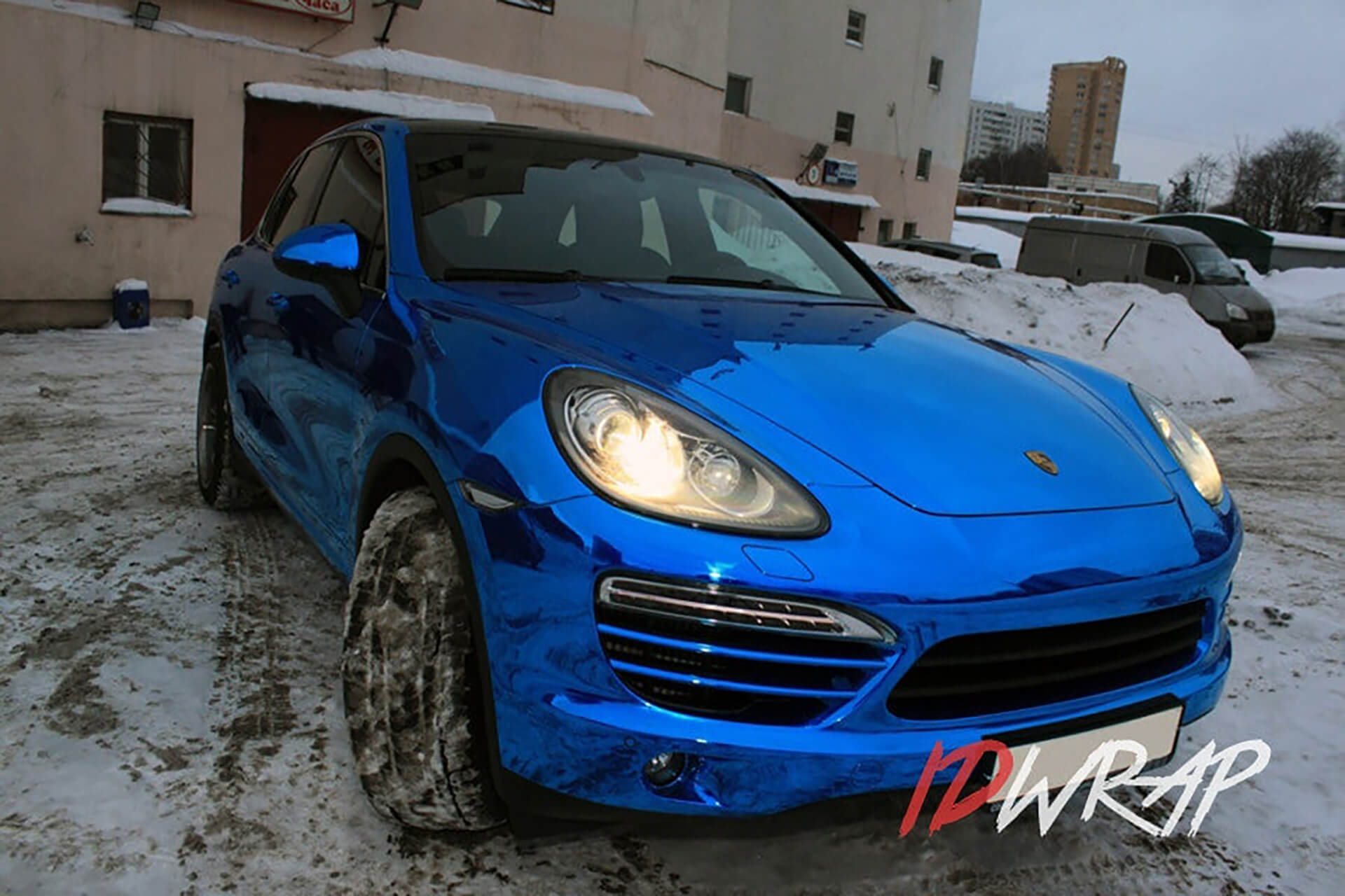Porsche Cayenne синий хром