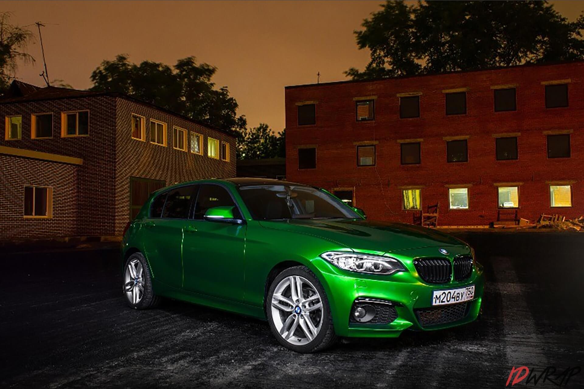 BMW X1 оклеен в 3m electric green