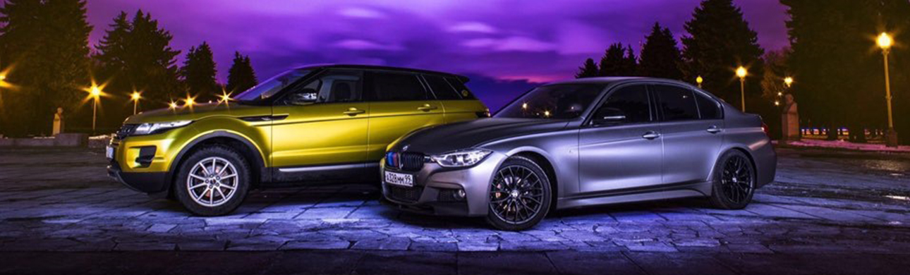 Фото автомобиля BMW и range rover IDwrap